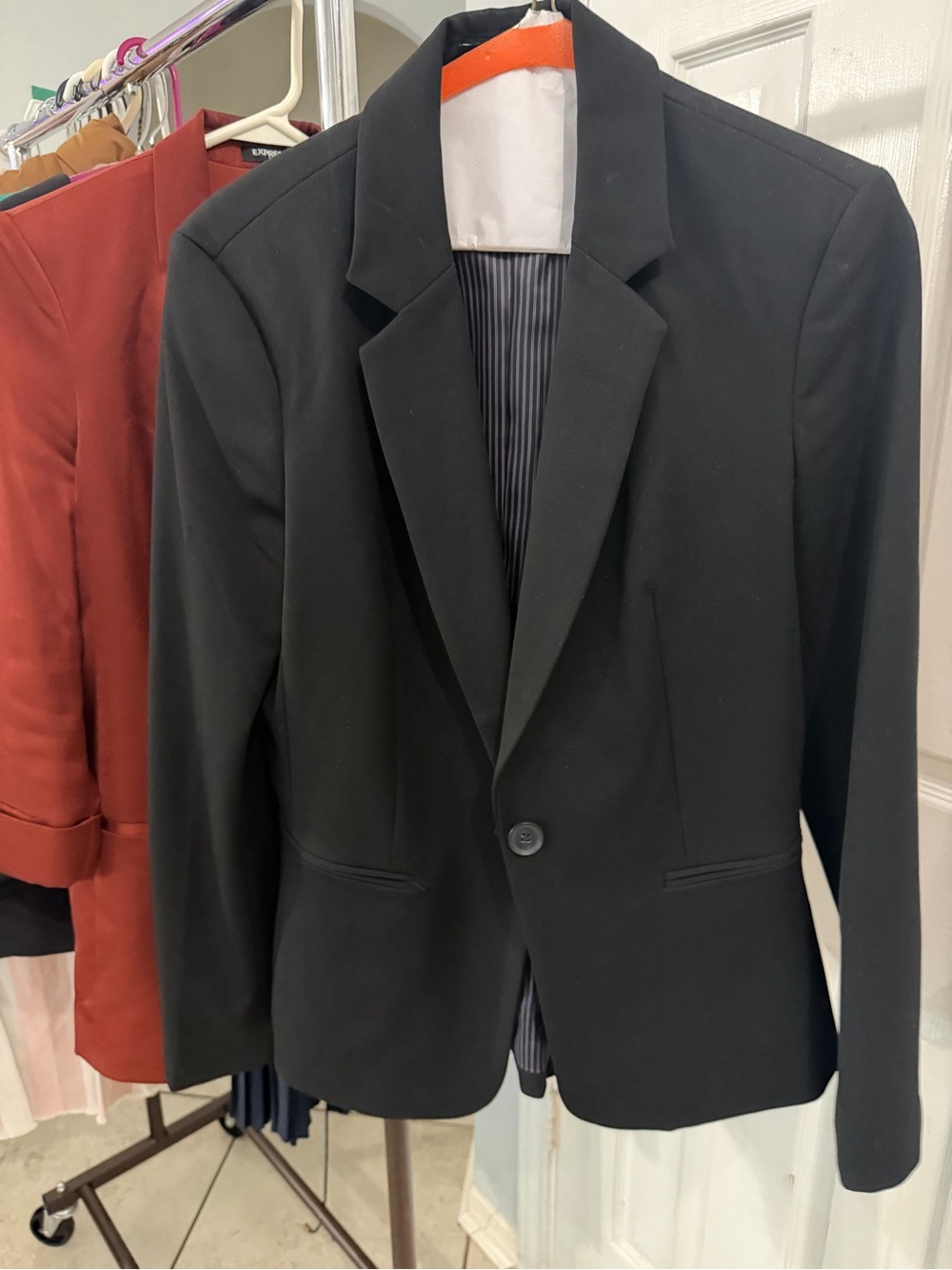 Express Women's Black Single-Button Blazer